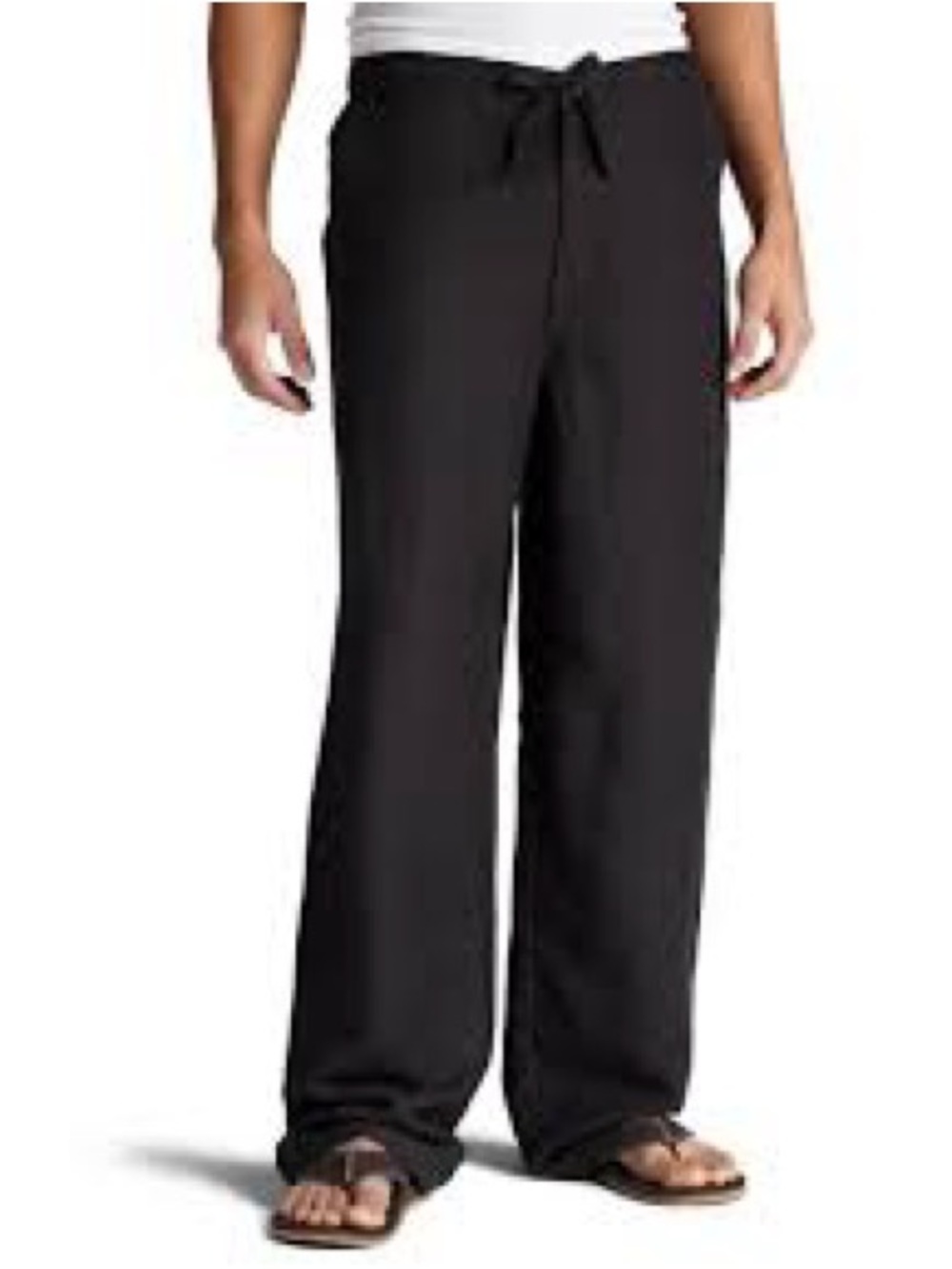 Cubavera Drawstring Elastic Men`s Linen Pants black XXL NWT waist 44